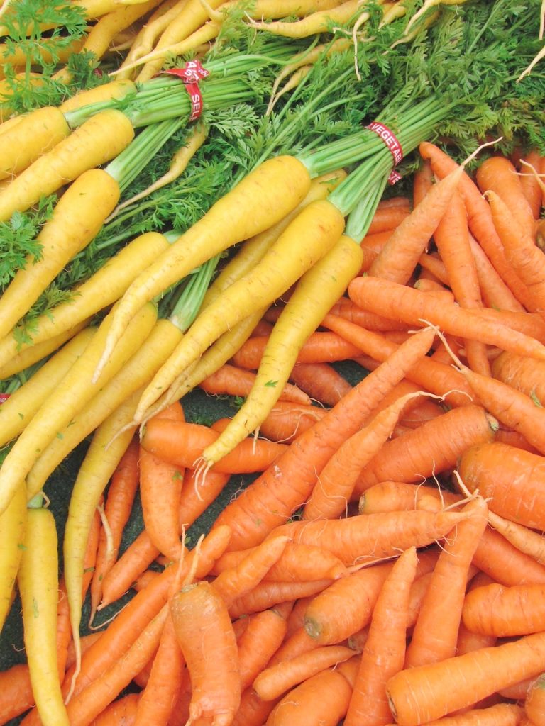 carrots at the farmers market