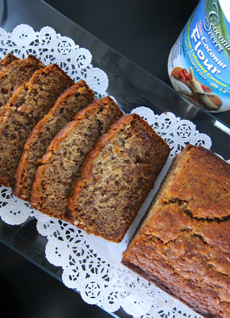 sliced gluten-free banana bread