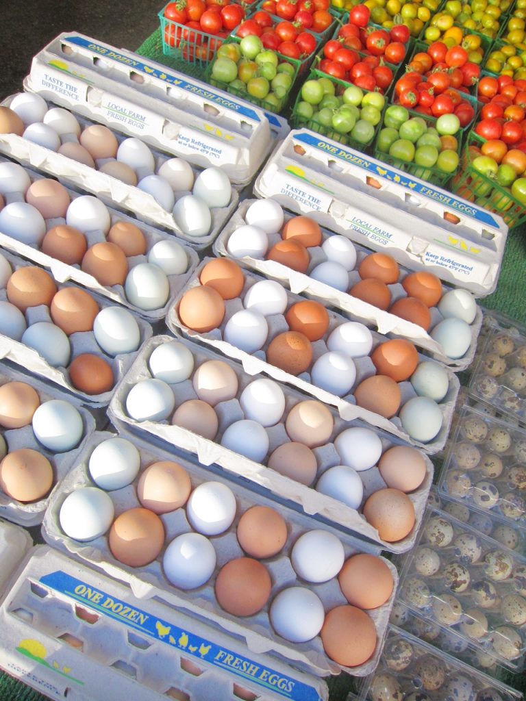 eggs at the farmers market