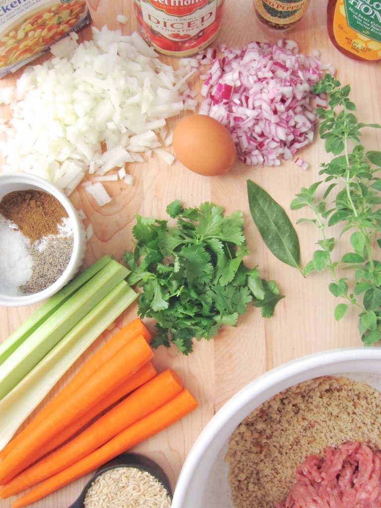 ingredients for albondigas soup