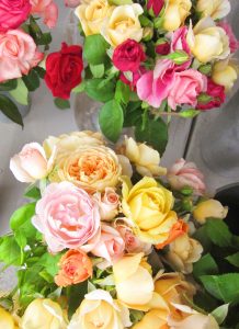 rose at the farmers market