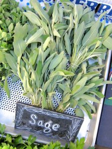 sage at the farmers market