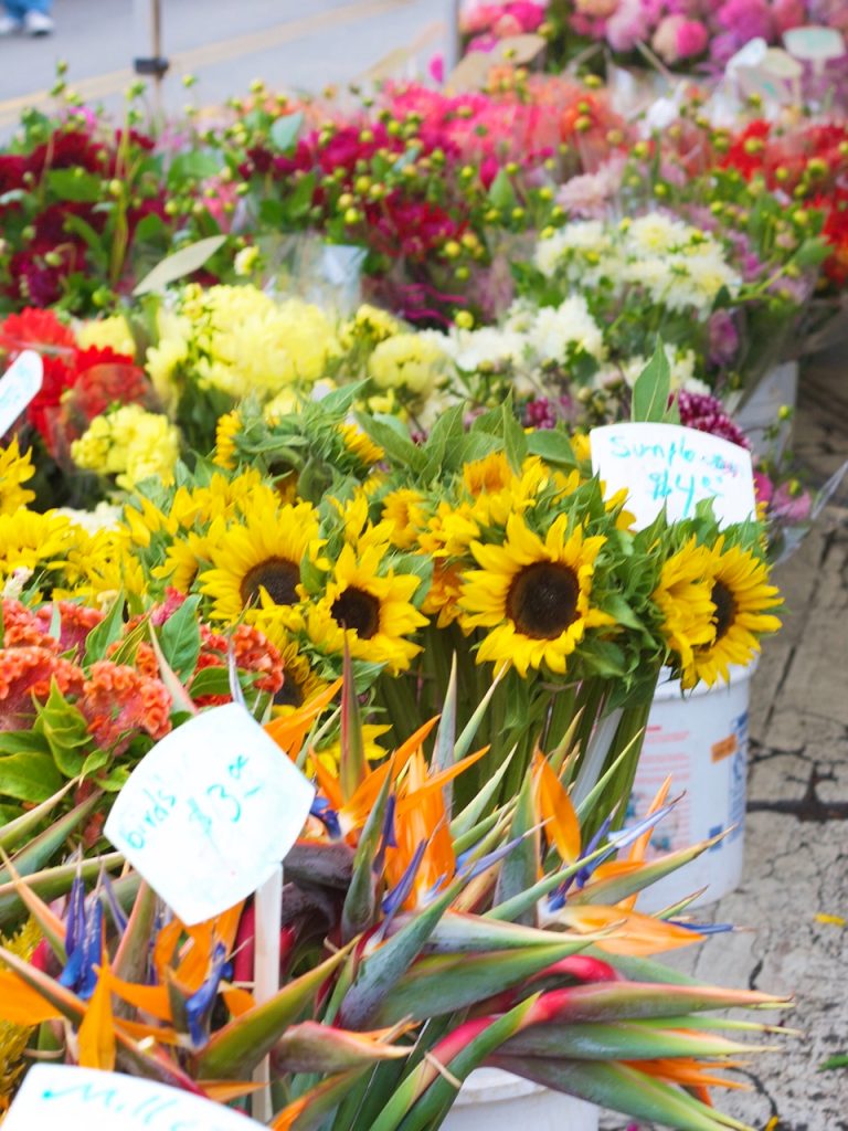 flowers at the farmers market
