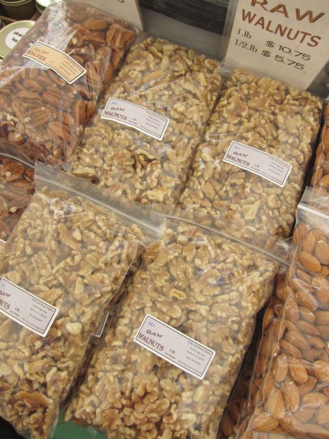 walnuts at farmer's market