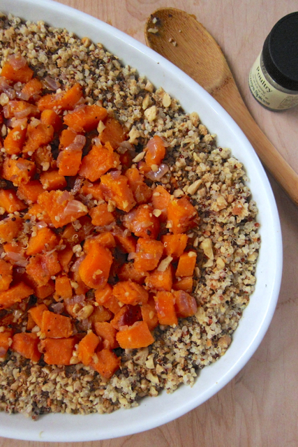 Yams With Rainbow Quinoa Stuffing