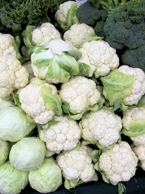 cauliflower and broccoli