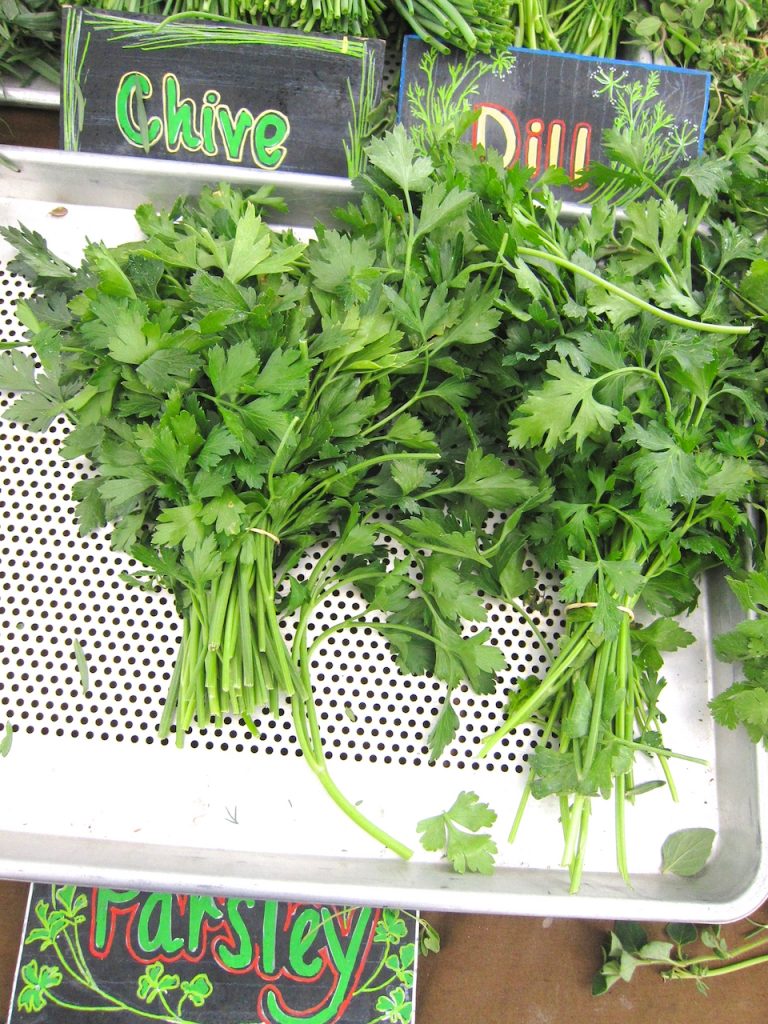 Italian parsley at the farmers market