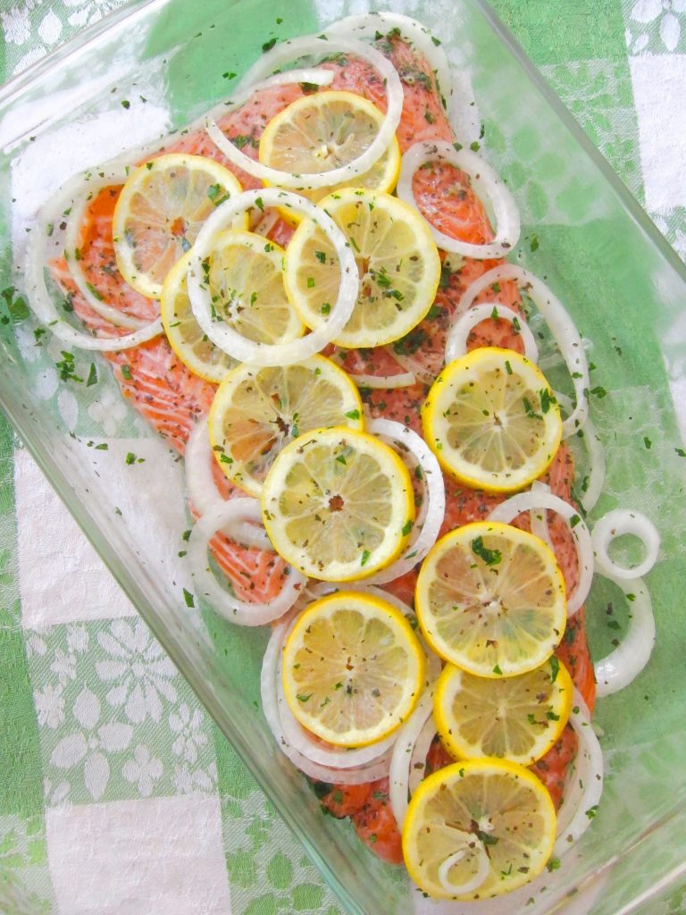 Baked Salmon With Lemon and Herbs