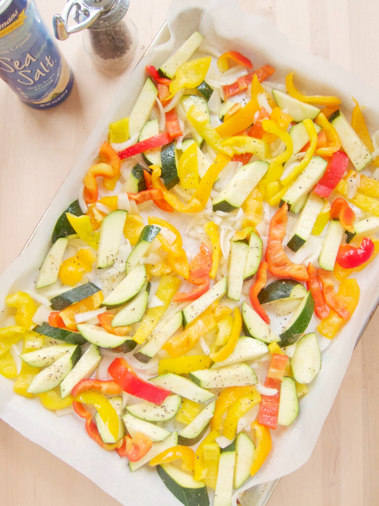 vegetables ready to roast