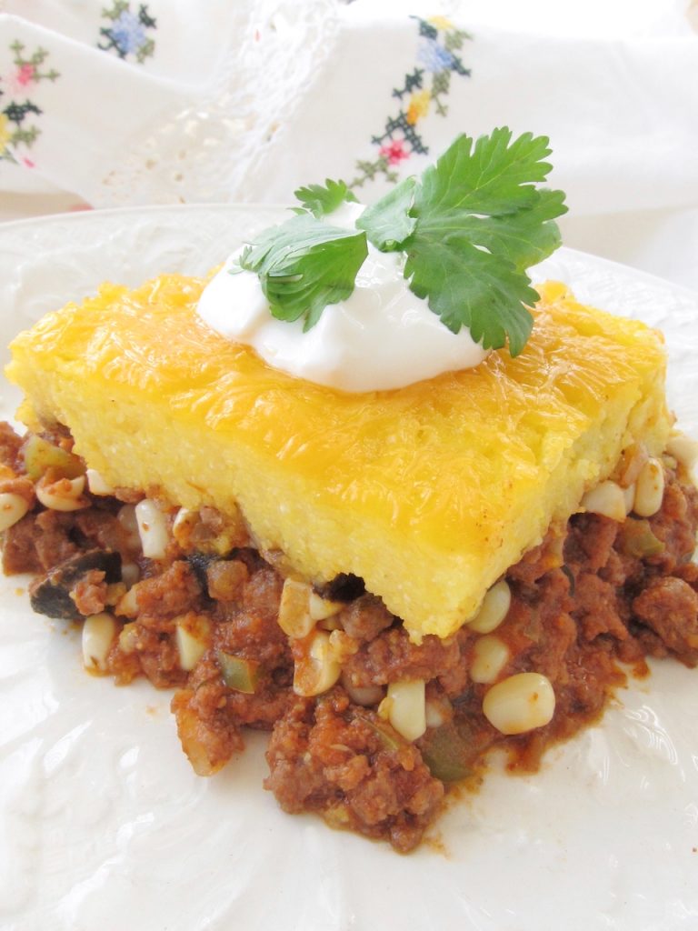 serving of tamale pie