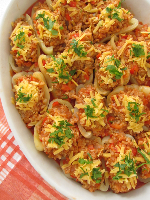 Stuffed Peppers With Ground Turkey and Cabbage