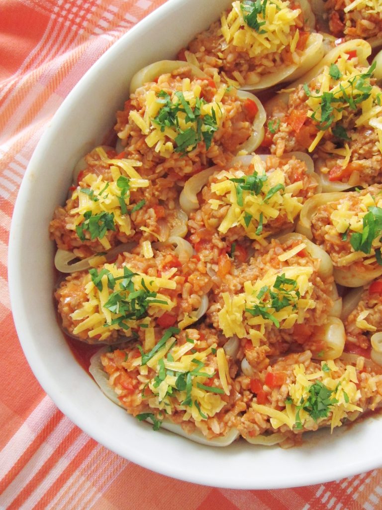Stuffed Peppers With Ground Turkey and Cabbage