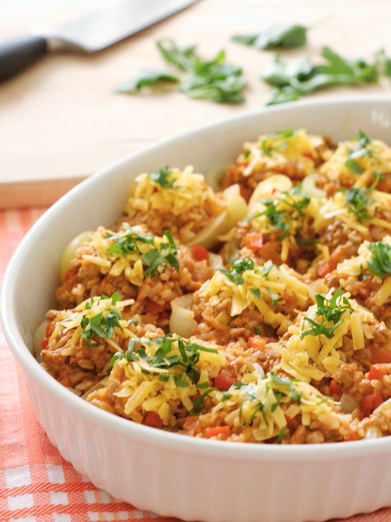 Stuffed Peppers With Ground Turkey and Cabbage