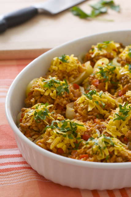 Stuffed Peppers With Ground Turkey and Cabbage