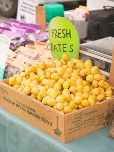 fresh dates at the farmers market