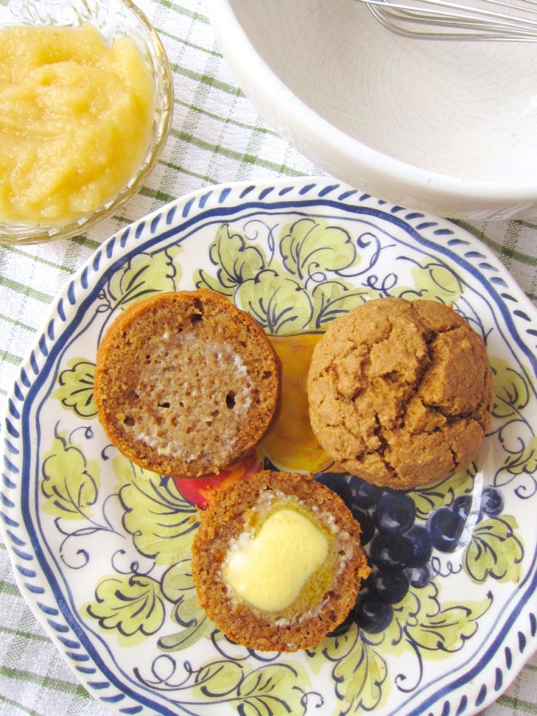 applesauce muffin with butter