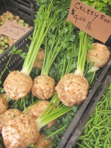 celery root at farmers market