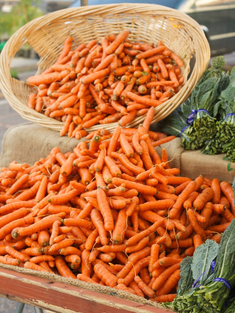 carrots at the farmers market