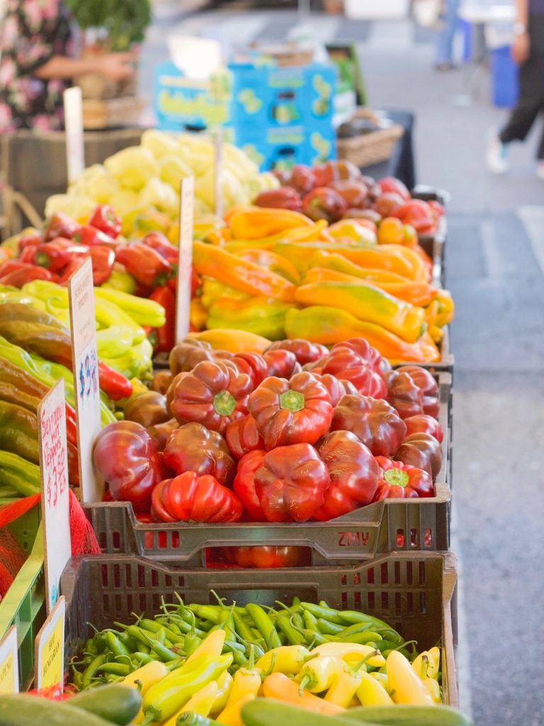 peppers at the farmers market