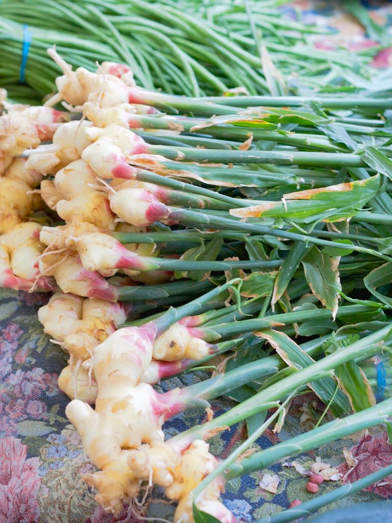 fresh ginger at the farmers market