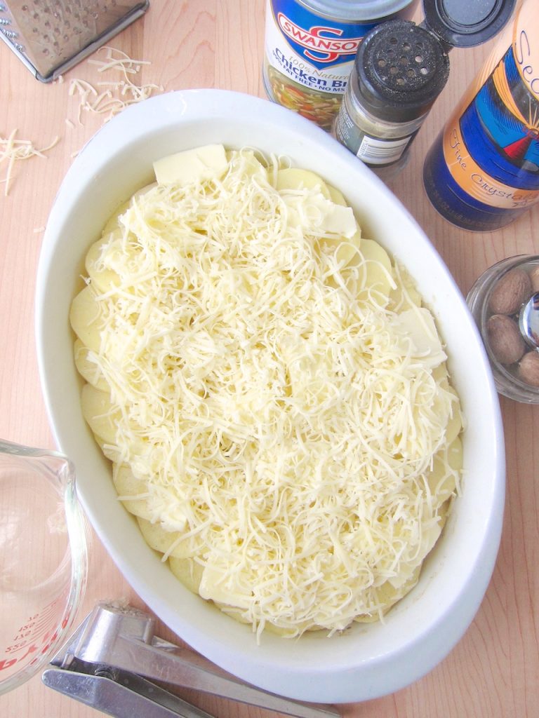 unbaked scalloped potatoes
