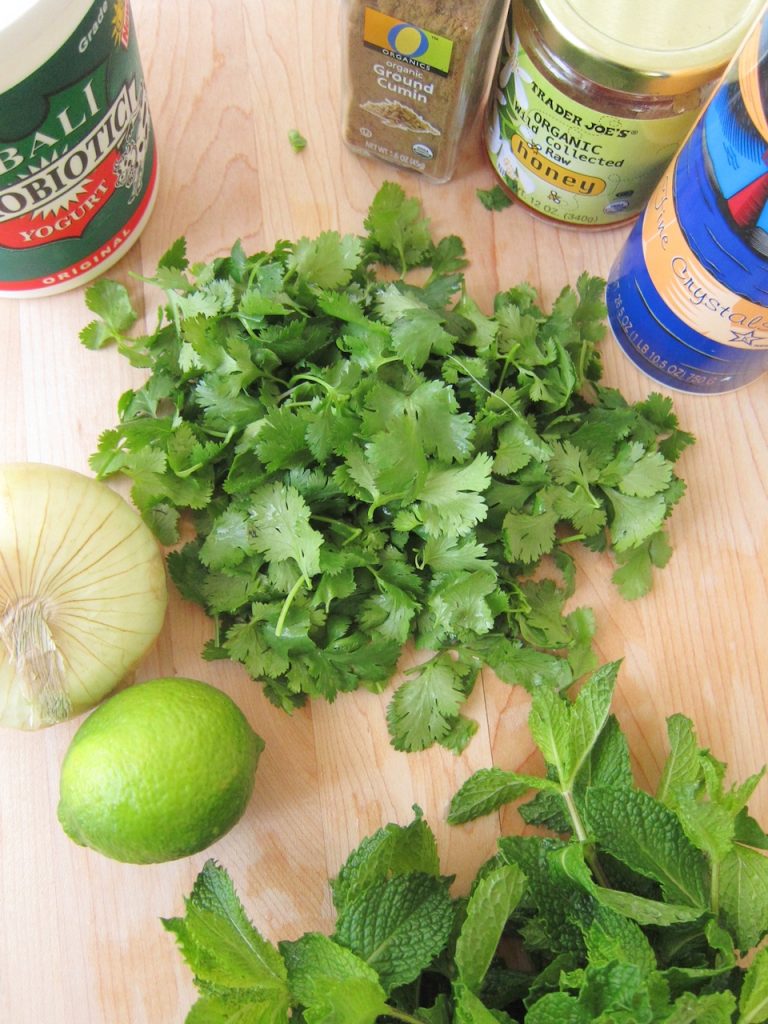 ingredients for Cilantro Mint 