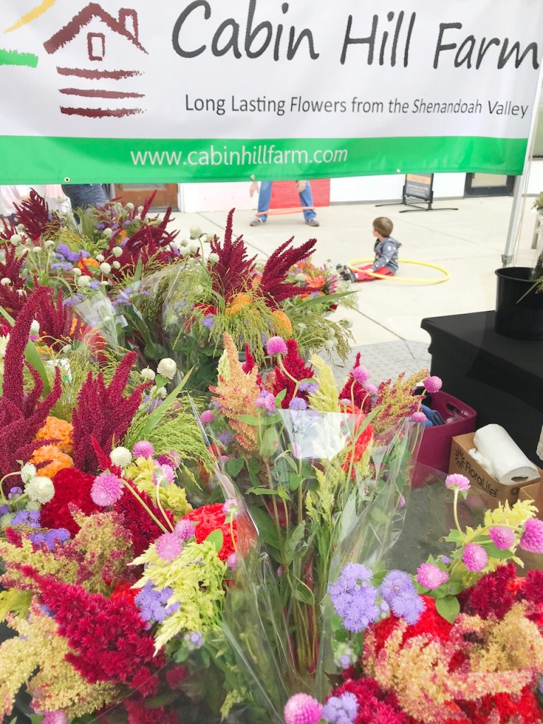 flowers at the farmers market