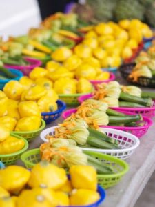 summer squash at farmers market