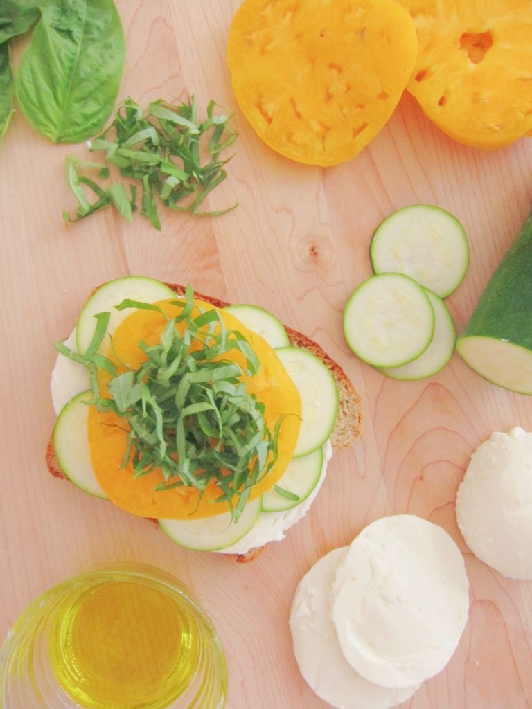 sandwich being assembled