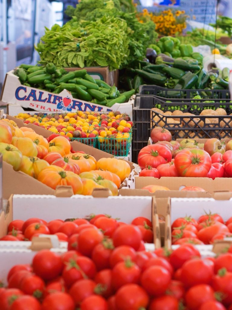 large yellow and red tomatoes