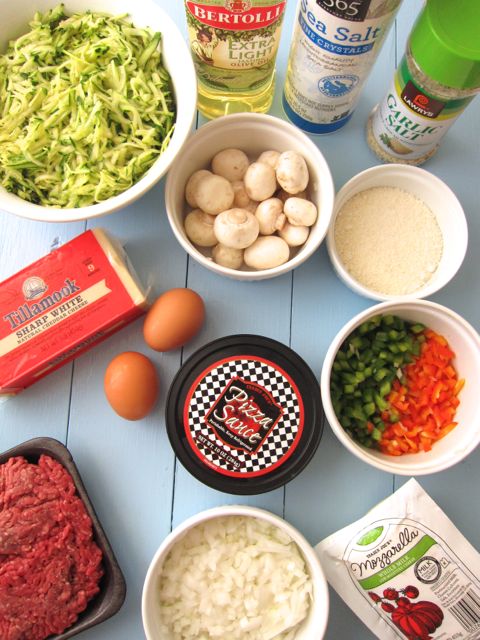pizza with zucchini crust ingredients