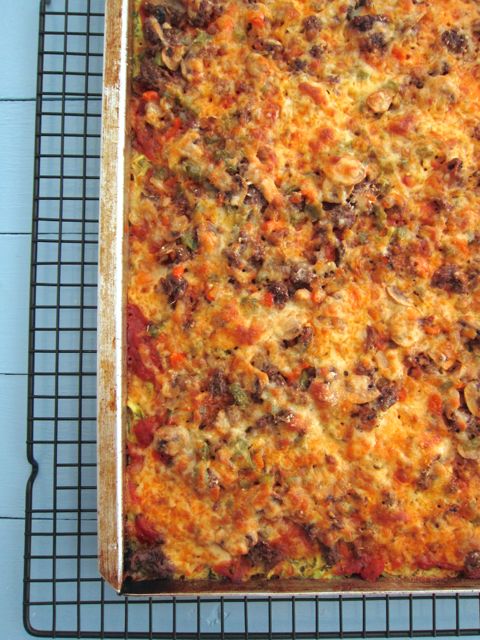 Pizza with zucchini crust