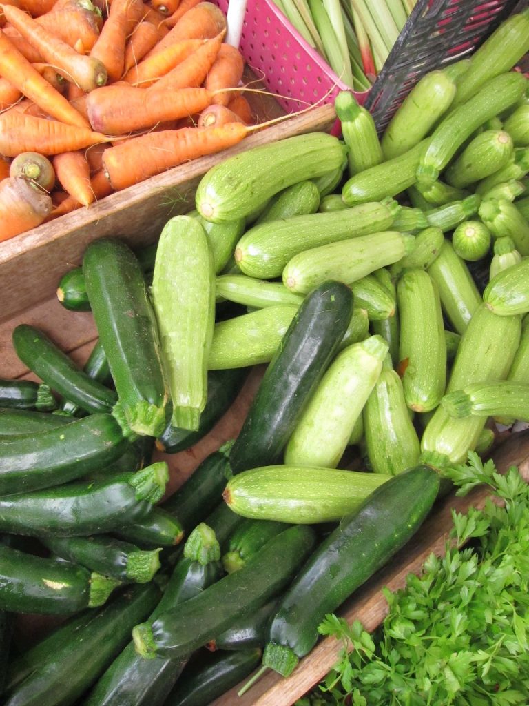 zucchini at the farmers market