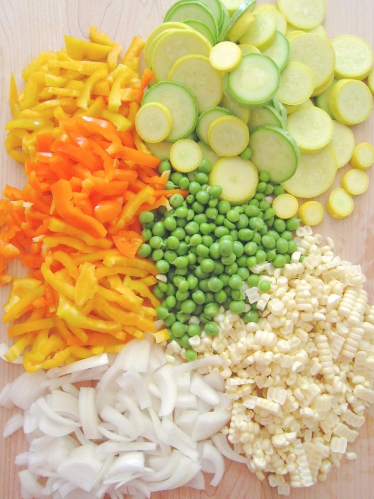 ingredients for vegetable sauté