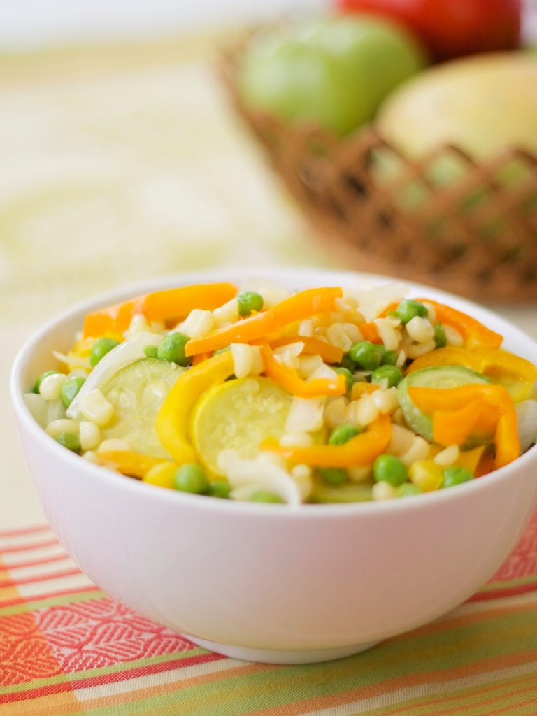 Fresh Peas and Summer Vegetable Sauté