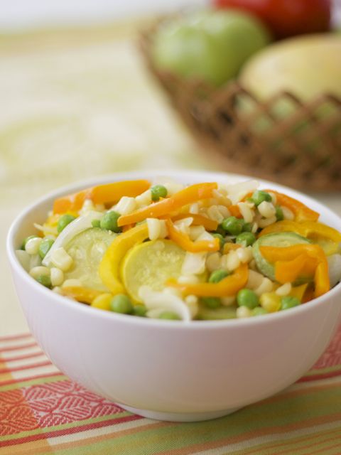 Fresh Peas and Summer Vegetable Sauté