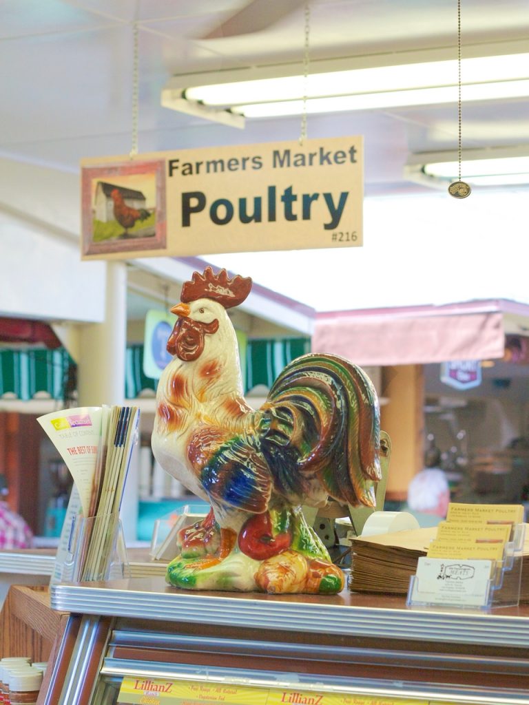 poultry merchant at Farmers Market