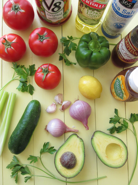 ingredients for gazpacho
