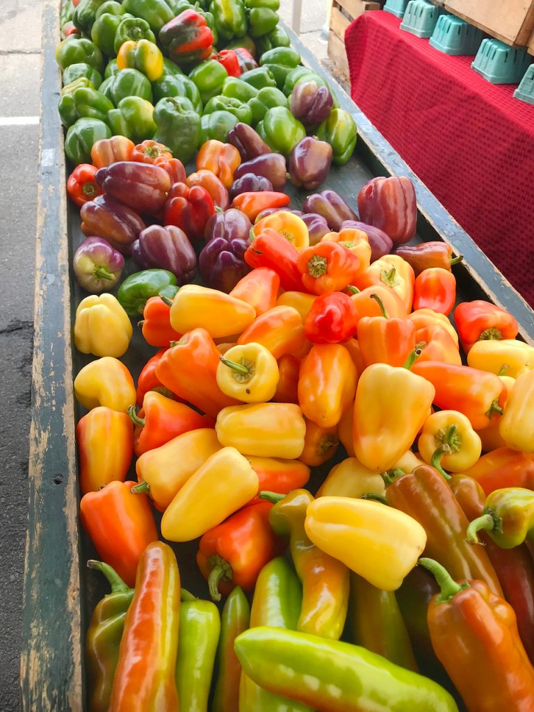 peppers at the farmers market