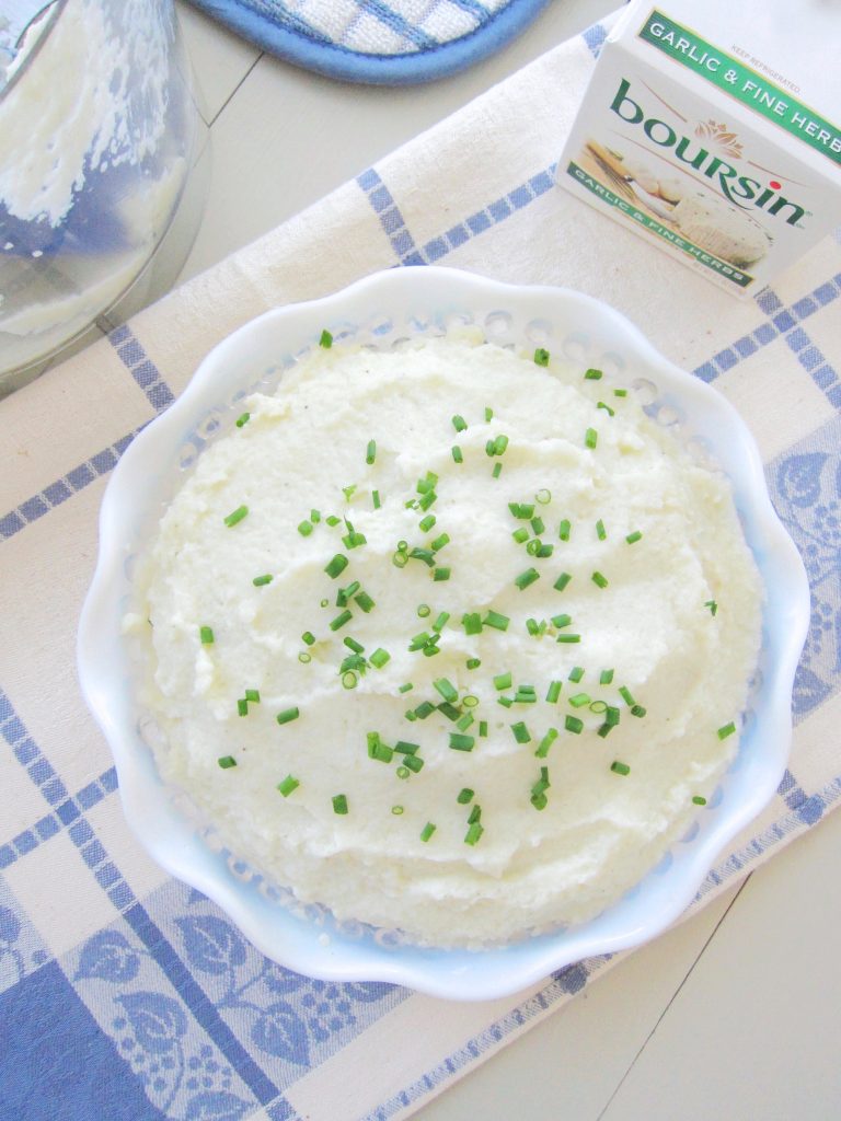 Mashed Cauliflower With Boursin Herbed Cheese