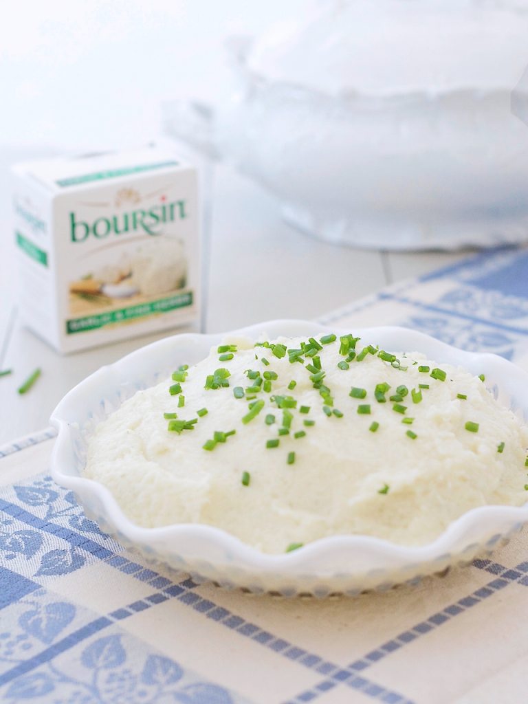 Mashed Cauliflower With Boursin Herbed Cheese