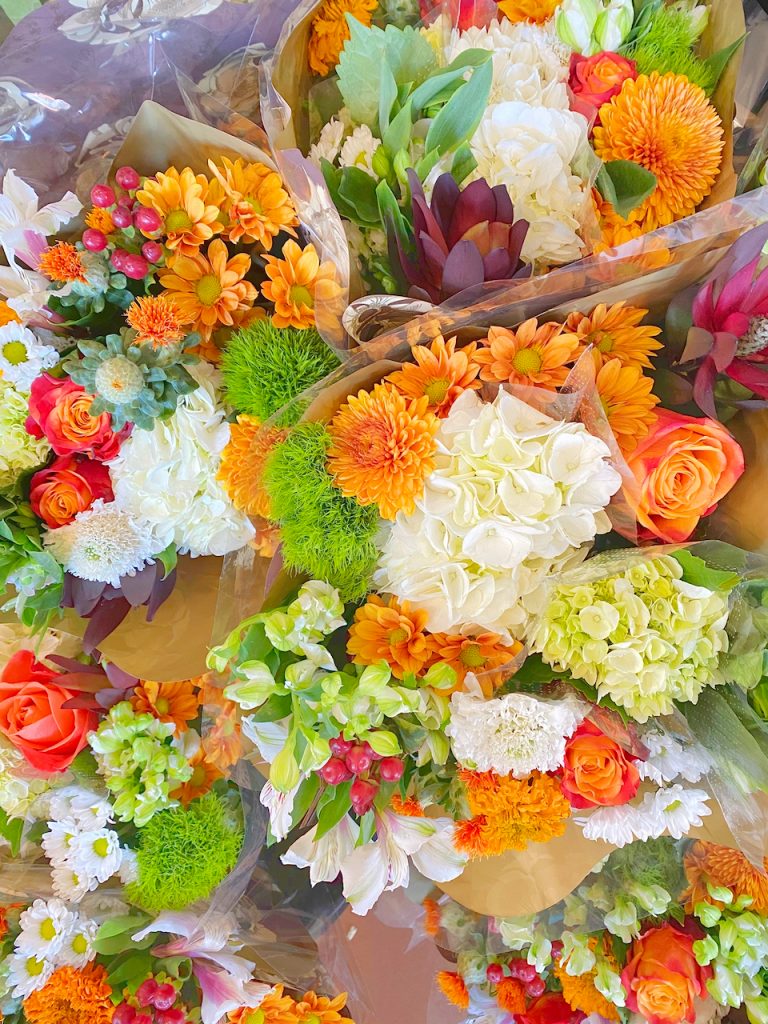 flowers at the farmers market