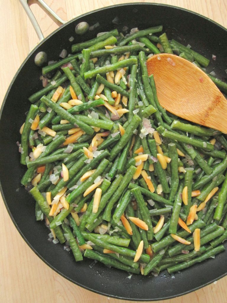 Chinese Long  Beans With Shallots and Toasted Almonds