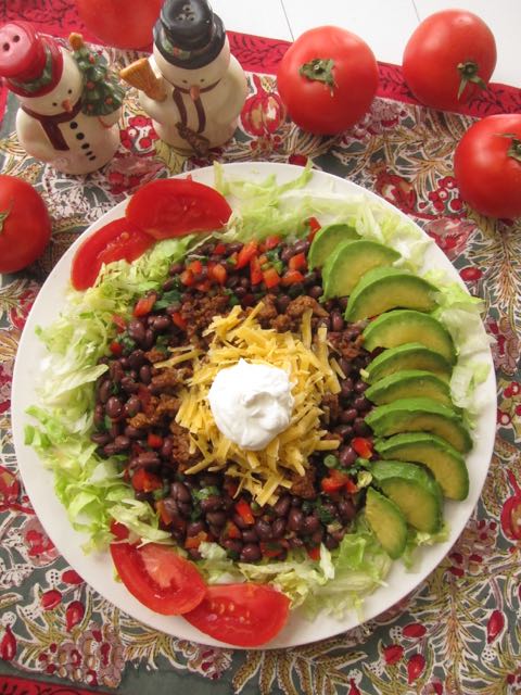 Taco Salad With Black Bean Salsa