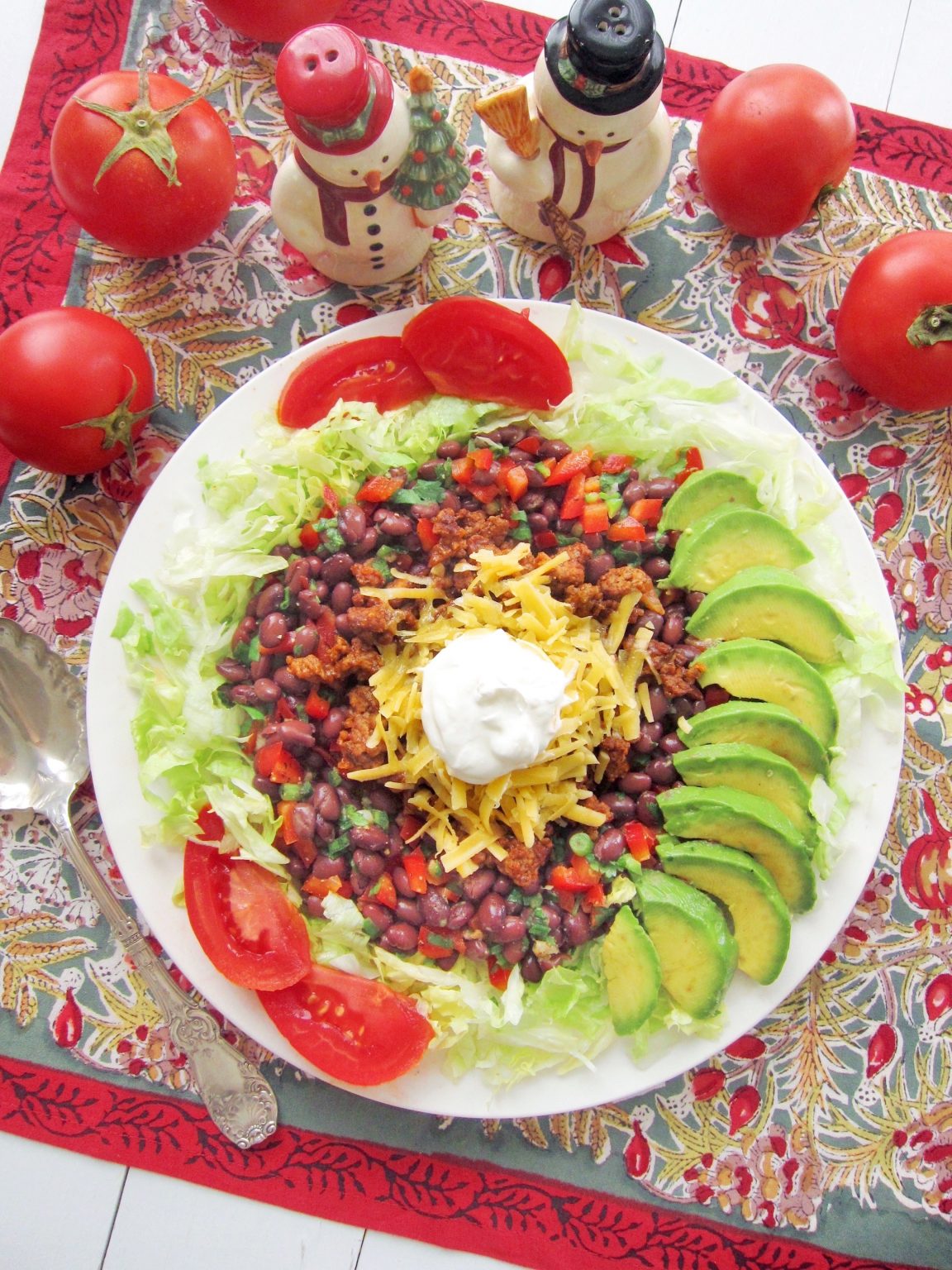 Taco Salad With Black Bean Salsa Dolly’s Kettle