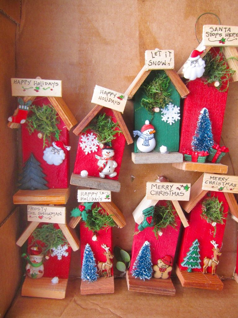 little house Christmas ornaments