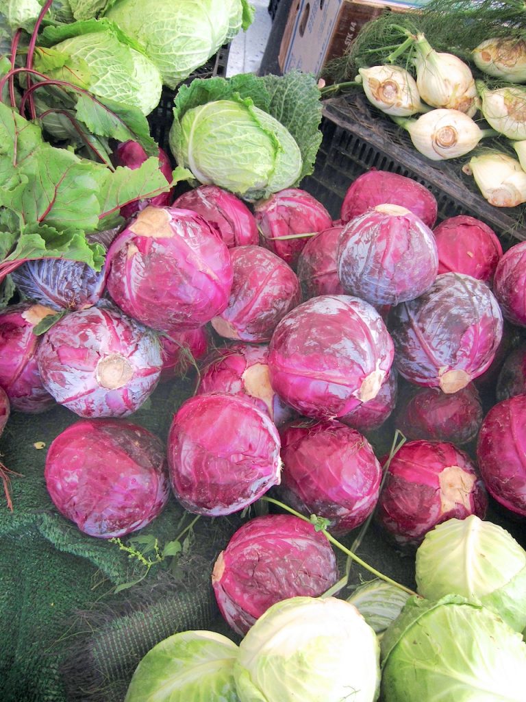 red and green cabbage