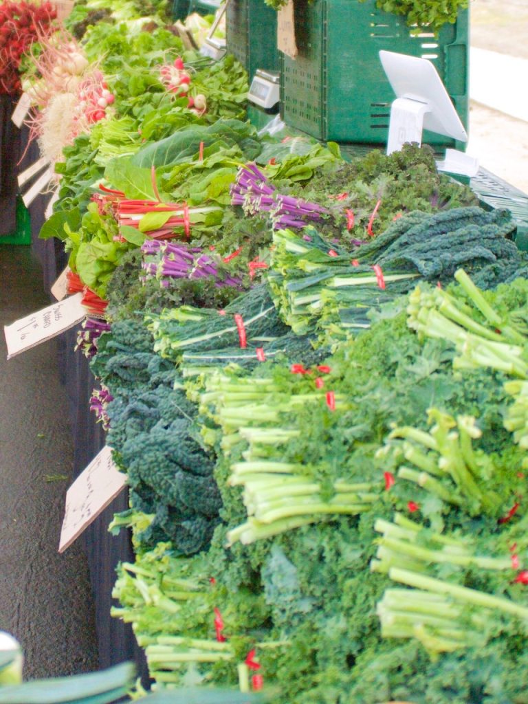 kale at the farmers market