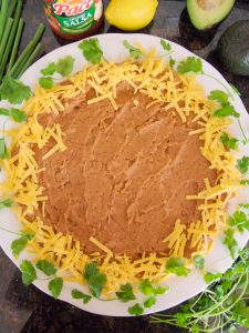 preparing layer bean dip