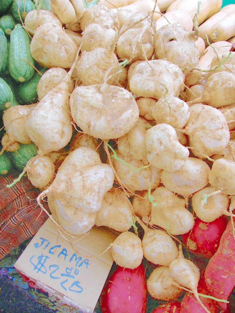 jicama at the farmers market